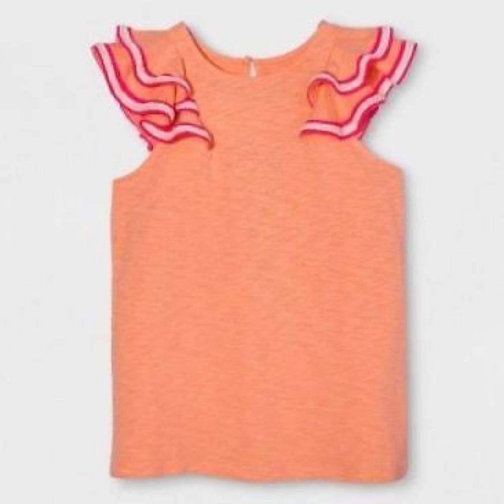 New Cat & Jack Peach Girls Sleeveless Blouse Top
